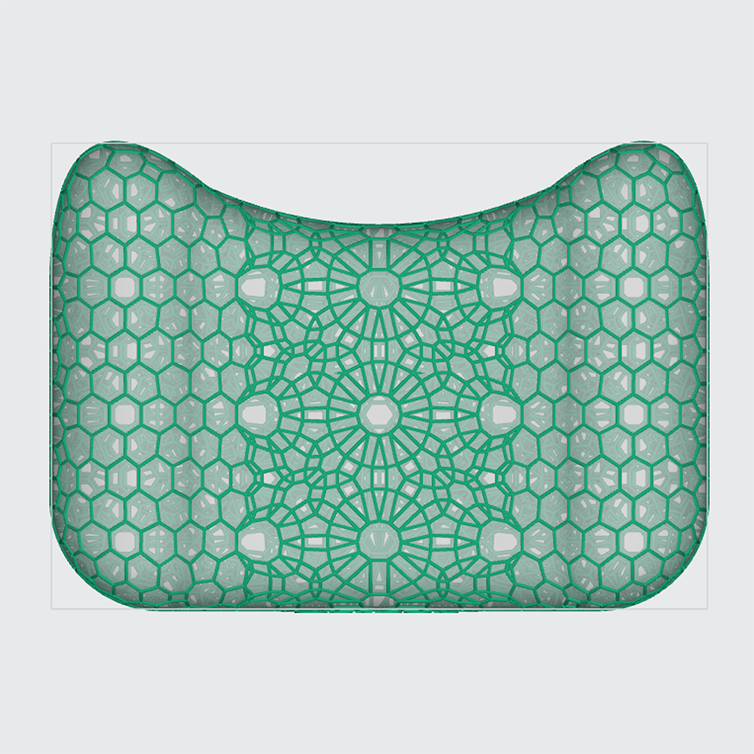   Surface tolerance of 2.5 on voronoi-tetrahedral hybrid lattice type