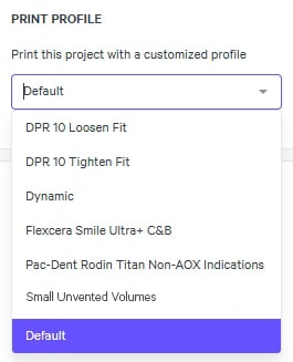 Print Profile Options