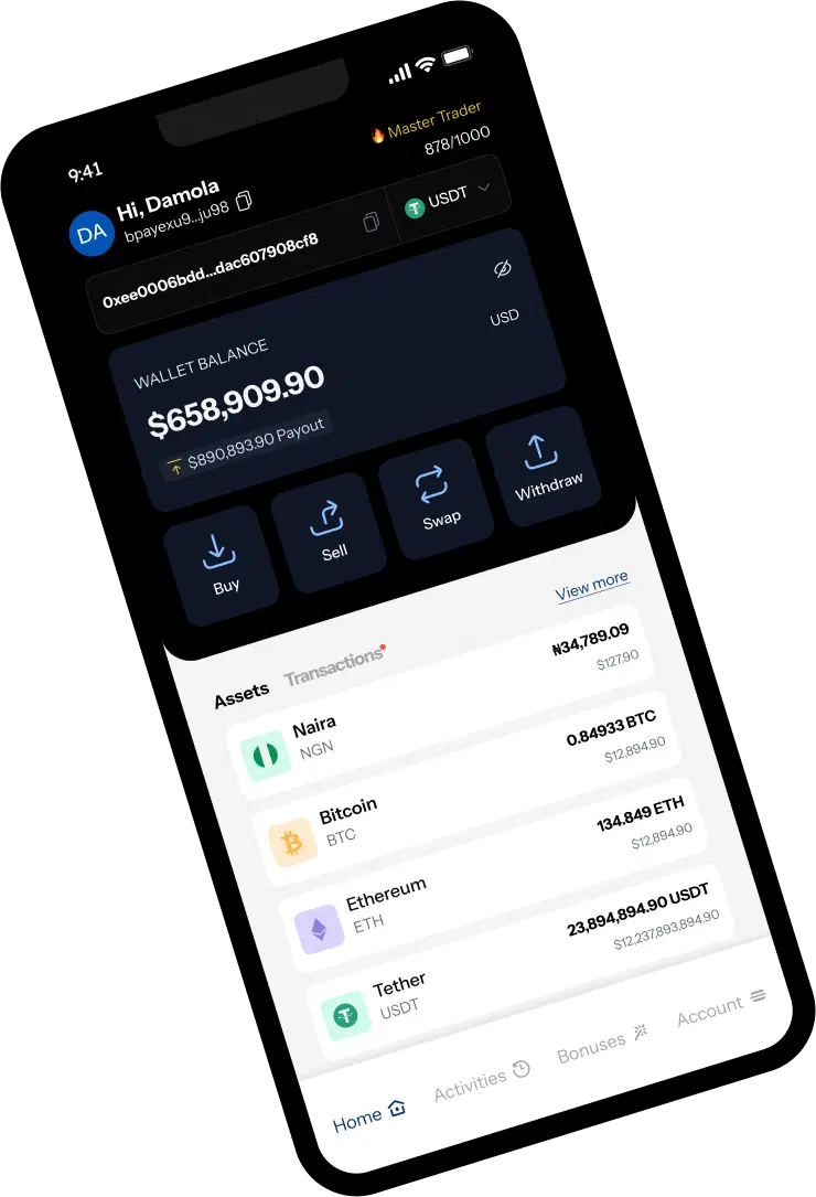 BPayEx App Screenshots – Crypto Trading Nigeria