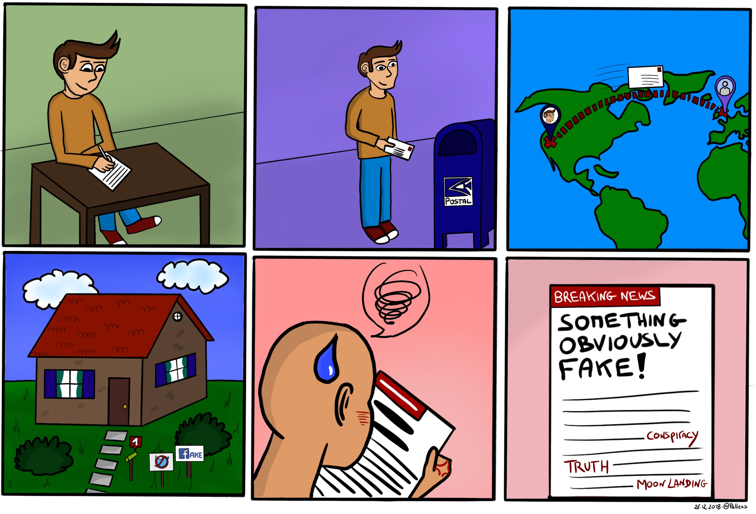 Delete facebook, a guy sends an obviously fake article to someone who deleted their facebook account