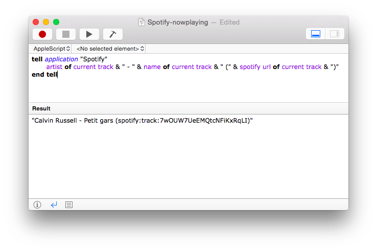 Now playing with AppleScript