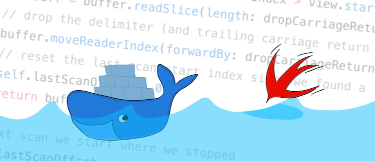 Docker and Swift logos