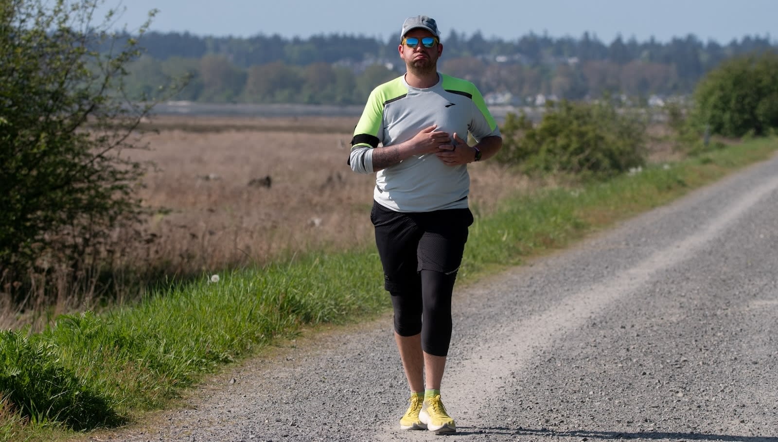 Just the happy face of a runner on a Saturday morning 
