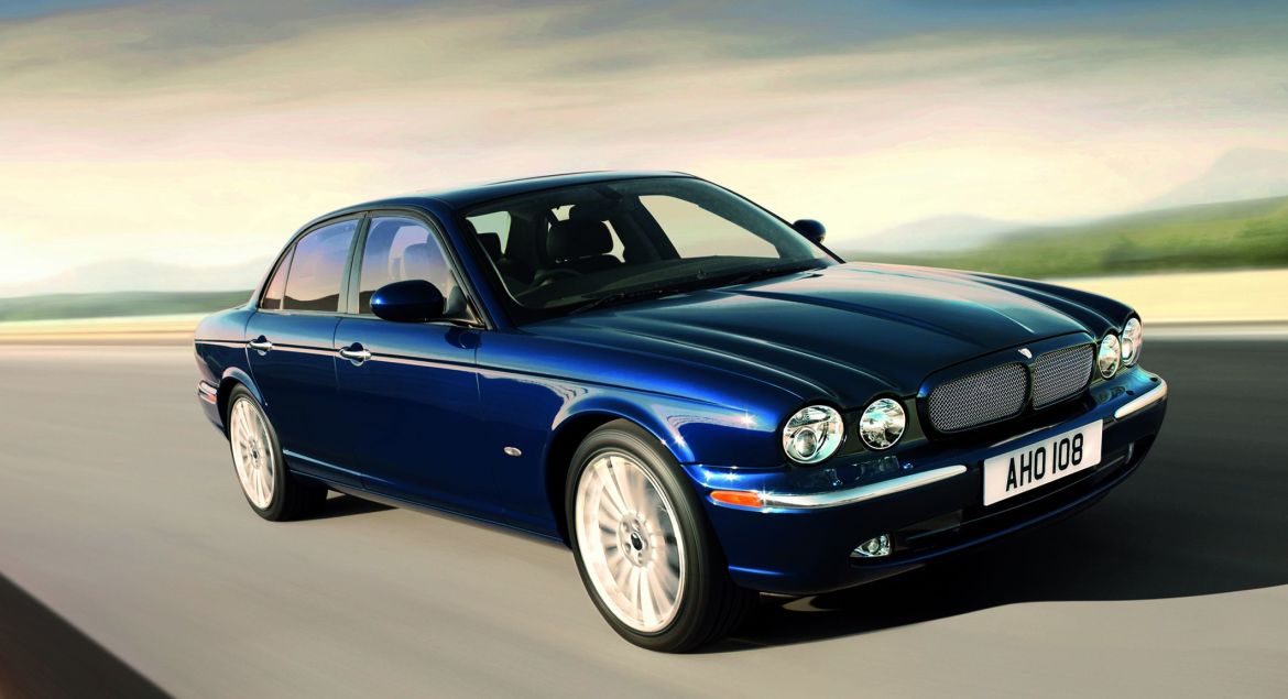 Blue Jaguar XJ