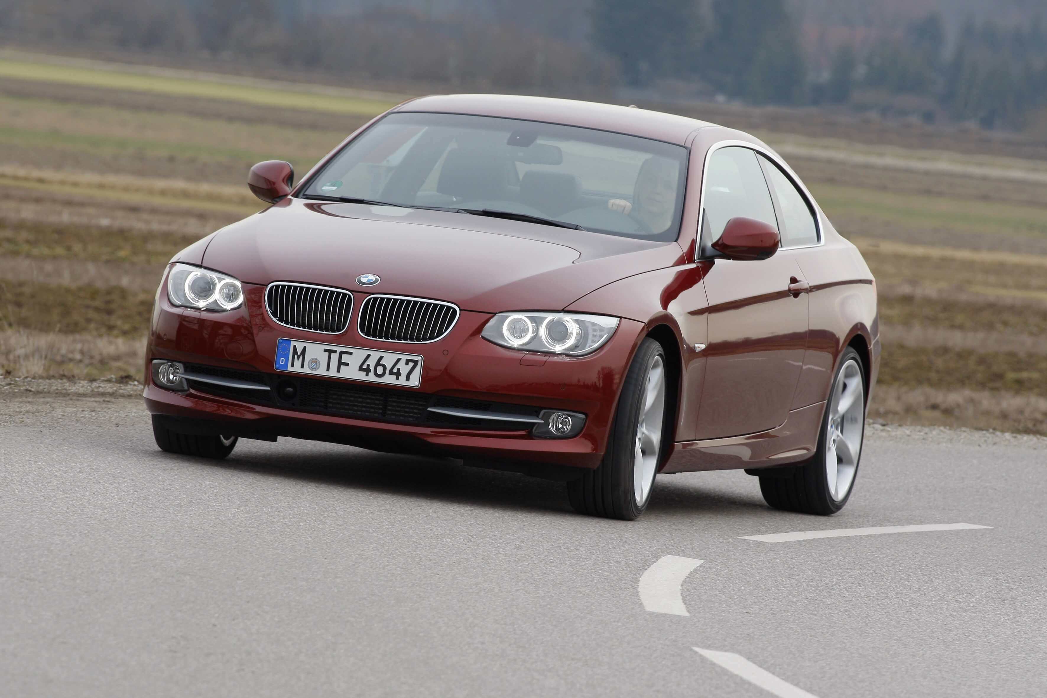 Red BMW 3 Series coupe