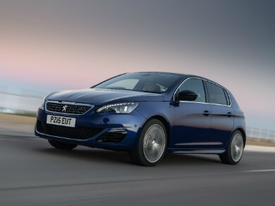 Blue Peugeot 308