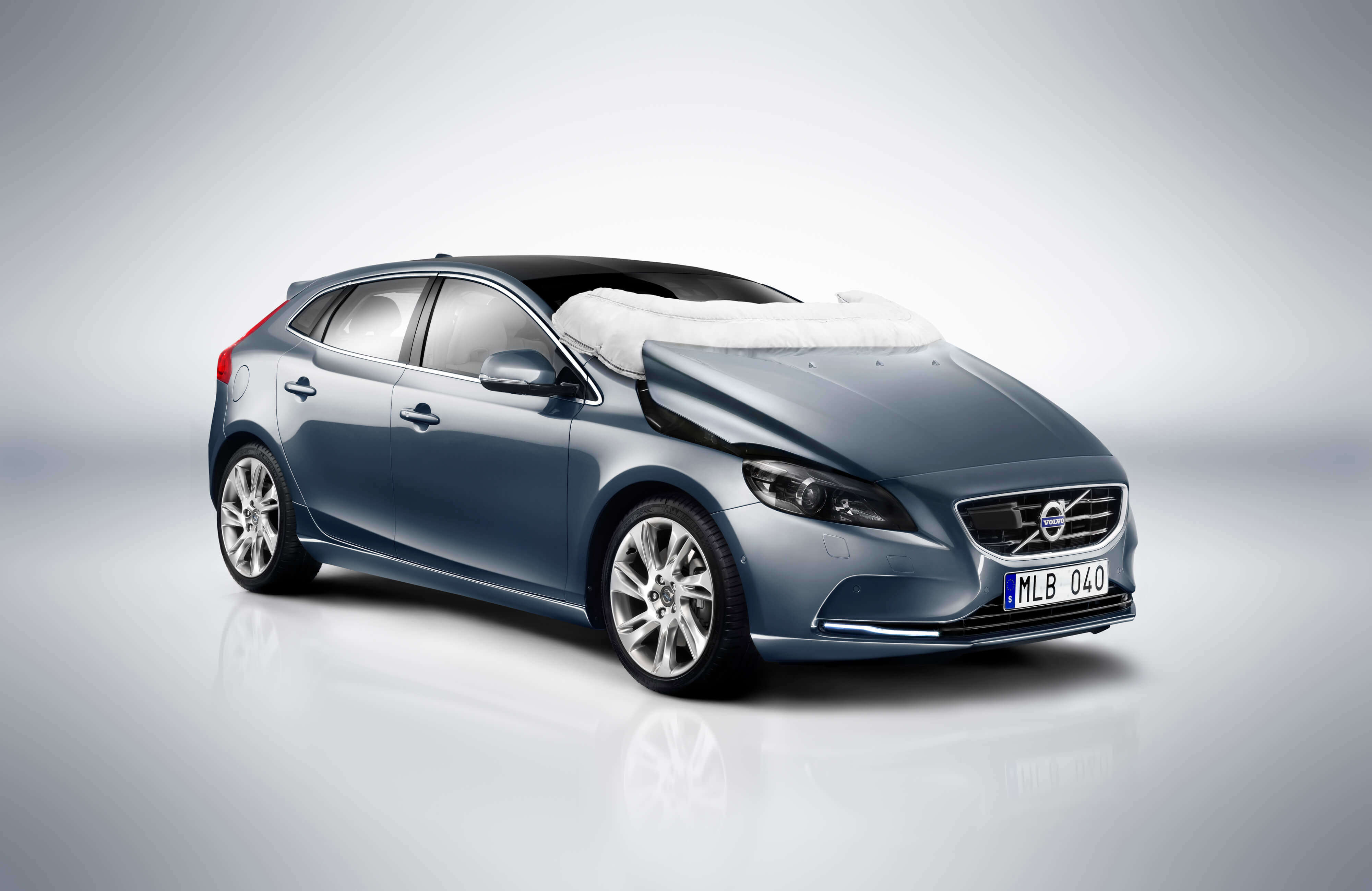 Safe family car a silver Volvo V40