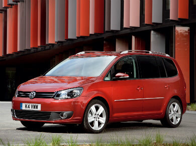 Volkswagen Touran in red