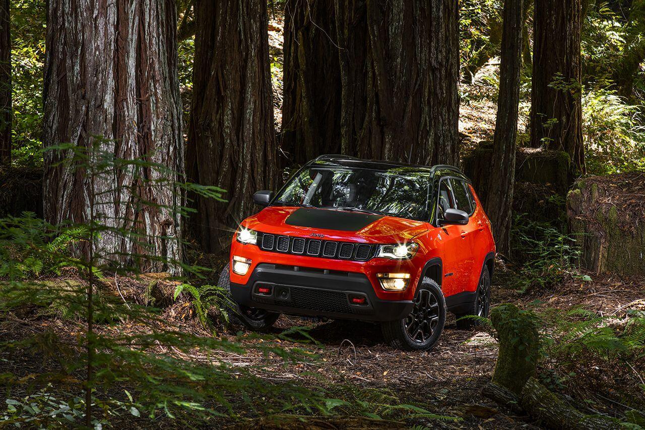 Orange Jeep Compass