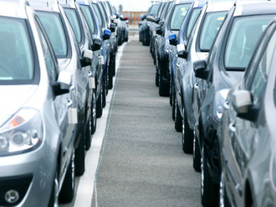 Cars awaiting delivery