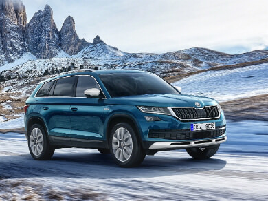 Blue Skoda Kodiaq