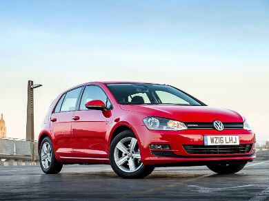 Volkswagen Golf in red