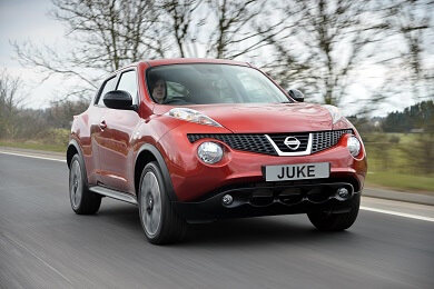 Nissan Juke in red