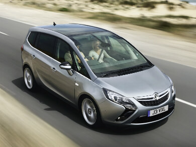 Vauxhall Zafira Tourer in silver