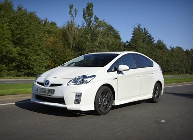 Toyota Prius in white