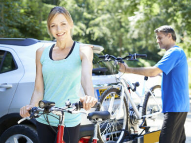 Rear mounted bike rack