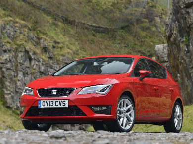 Seat Leon in red