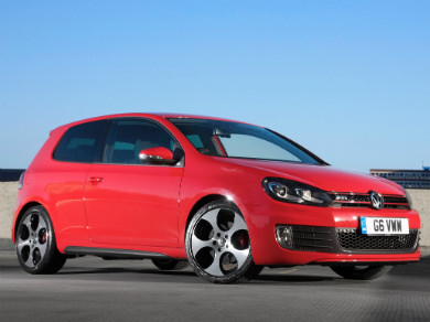 VW Golf GTI in red