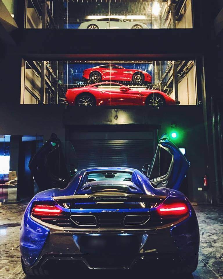 image of supercars on display