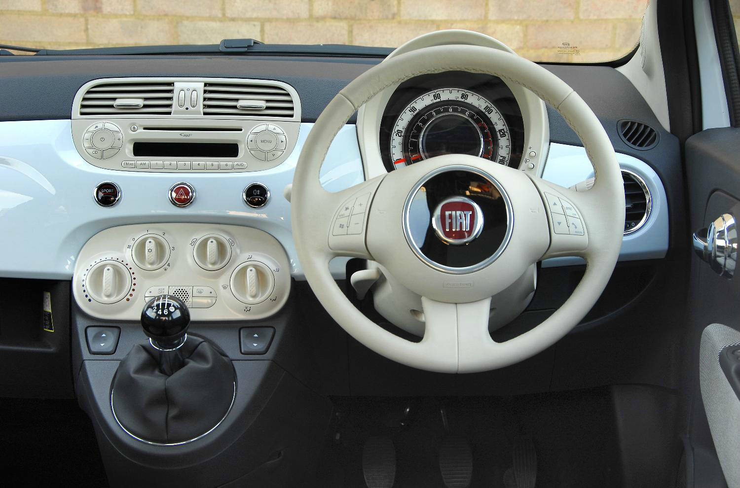 image of fiat 500 car interior