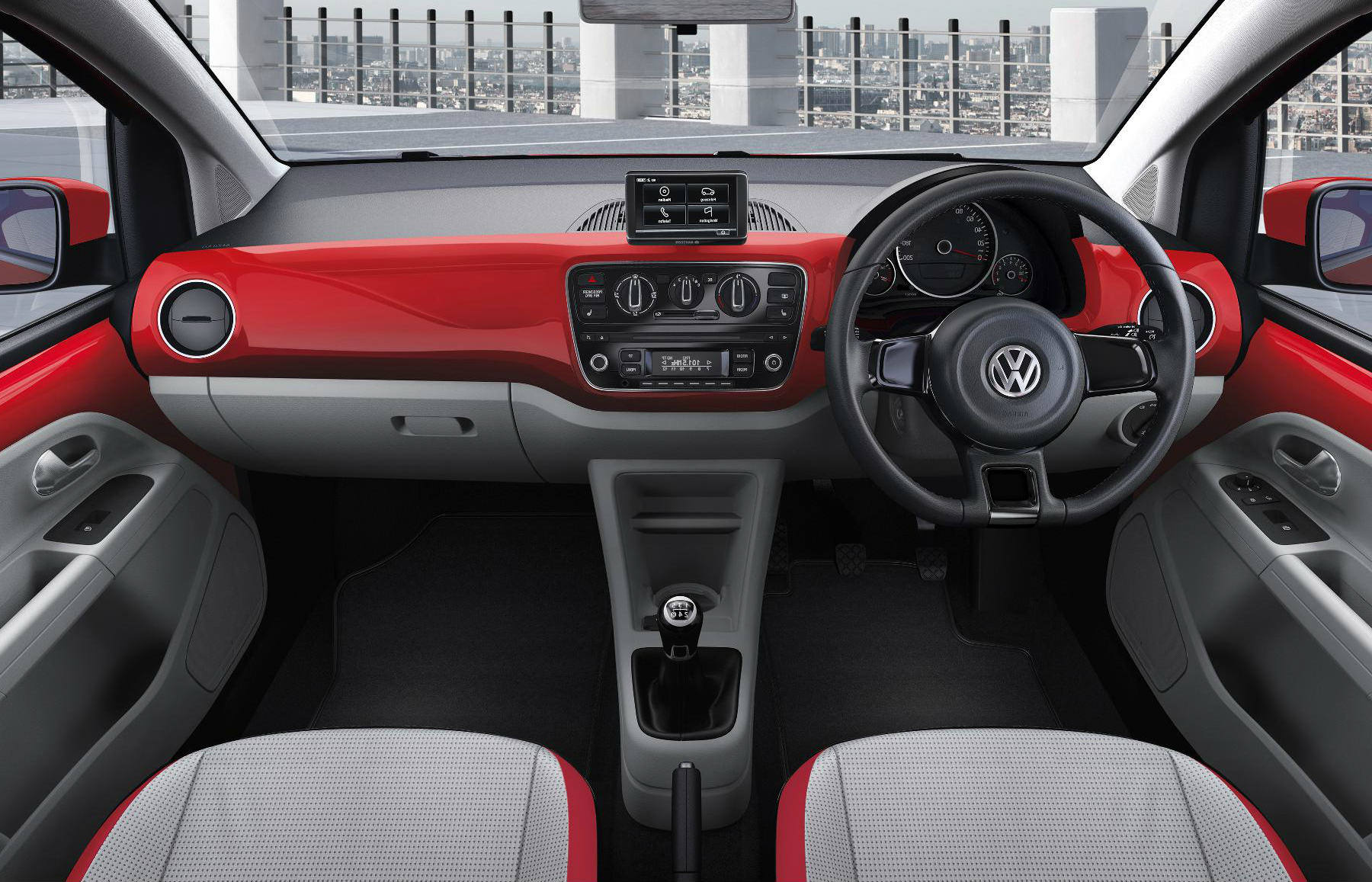 image of a volkswagen up car interior