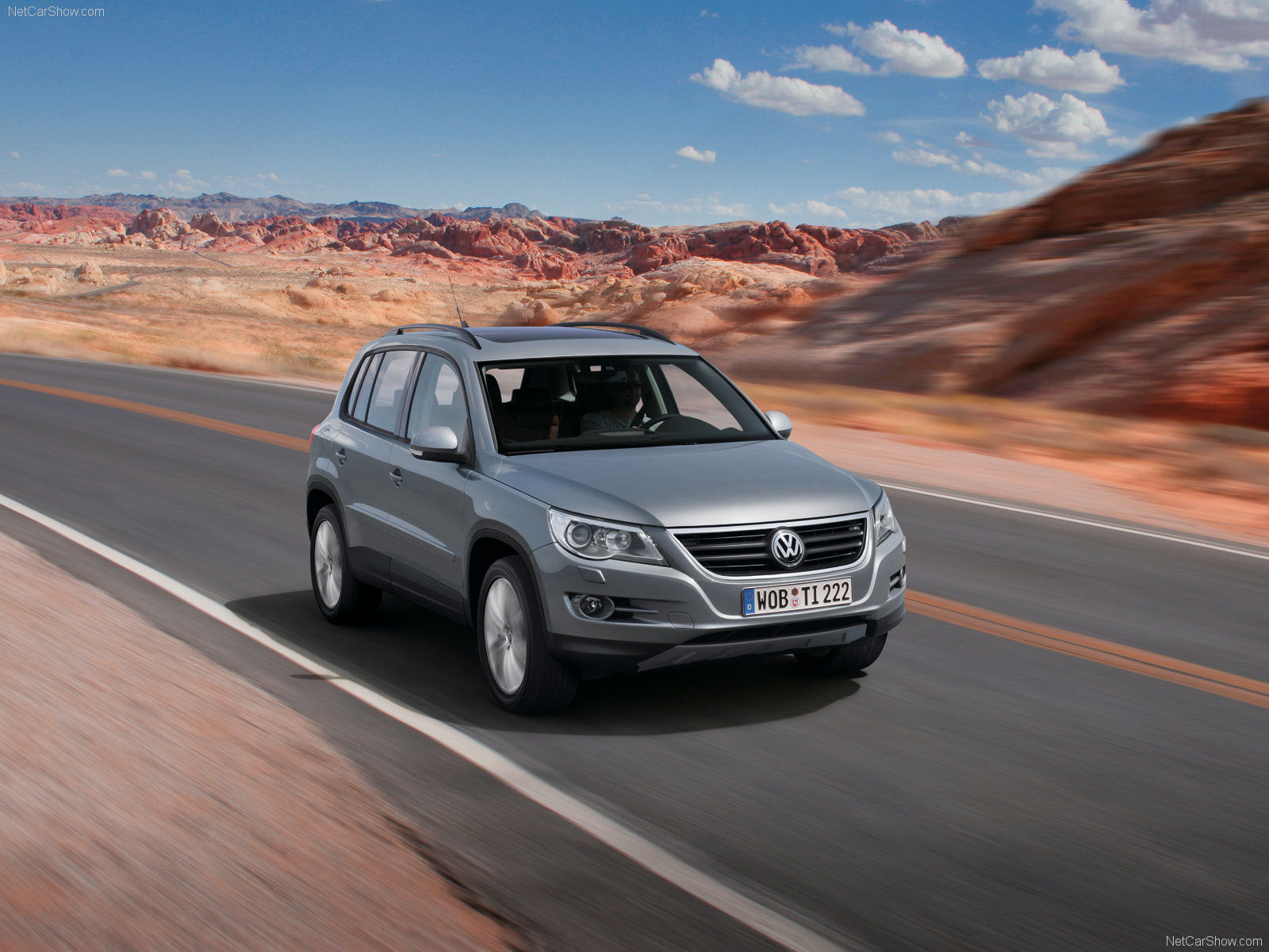 image of a silver volkswagen tiguan car exterior