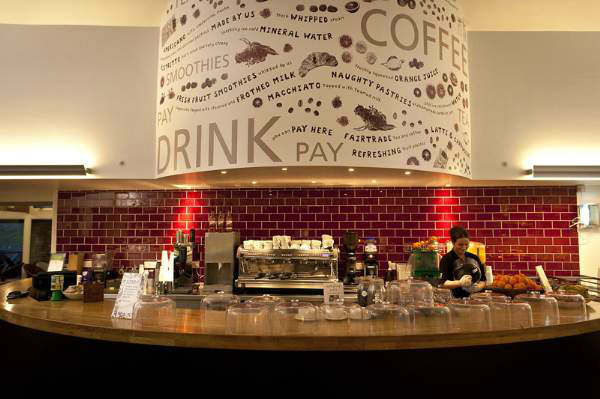 image of a food counter inside tebay services station