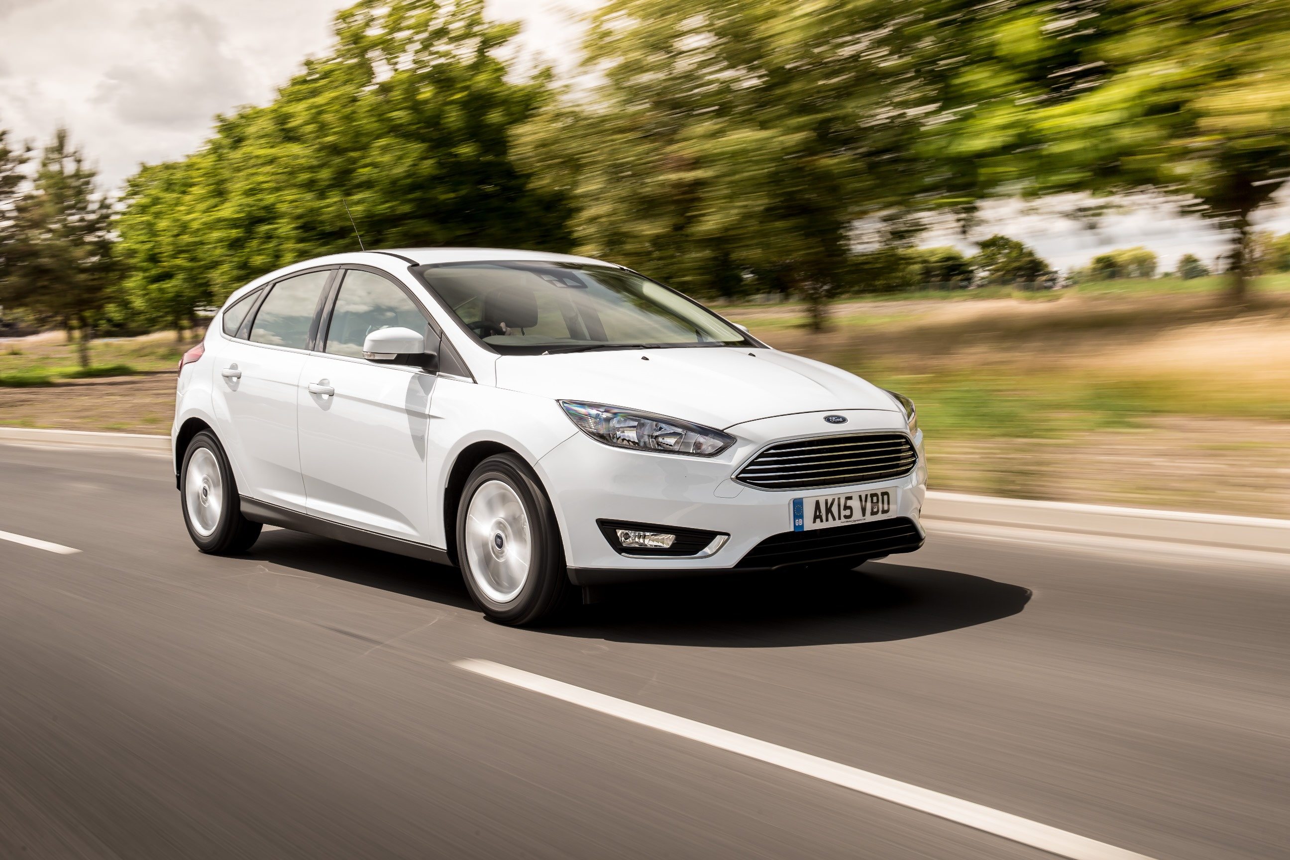 image of a white ford focus car exterior