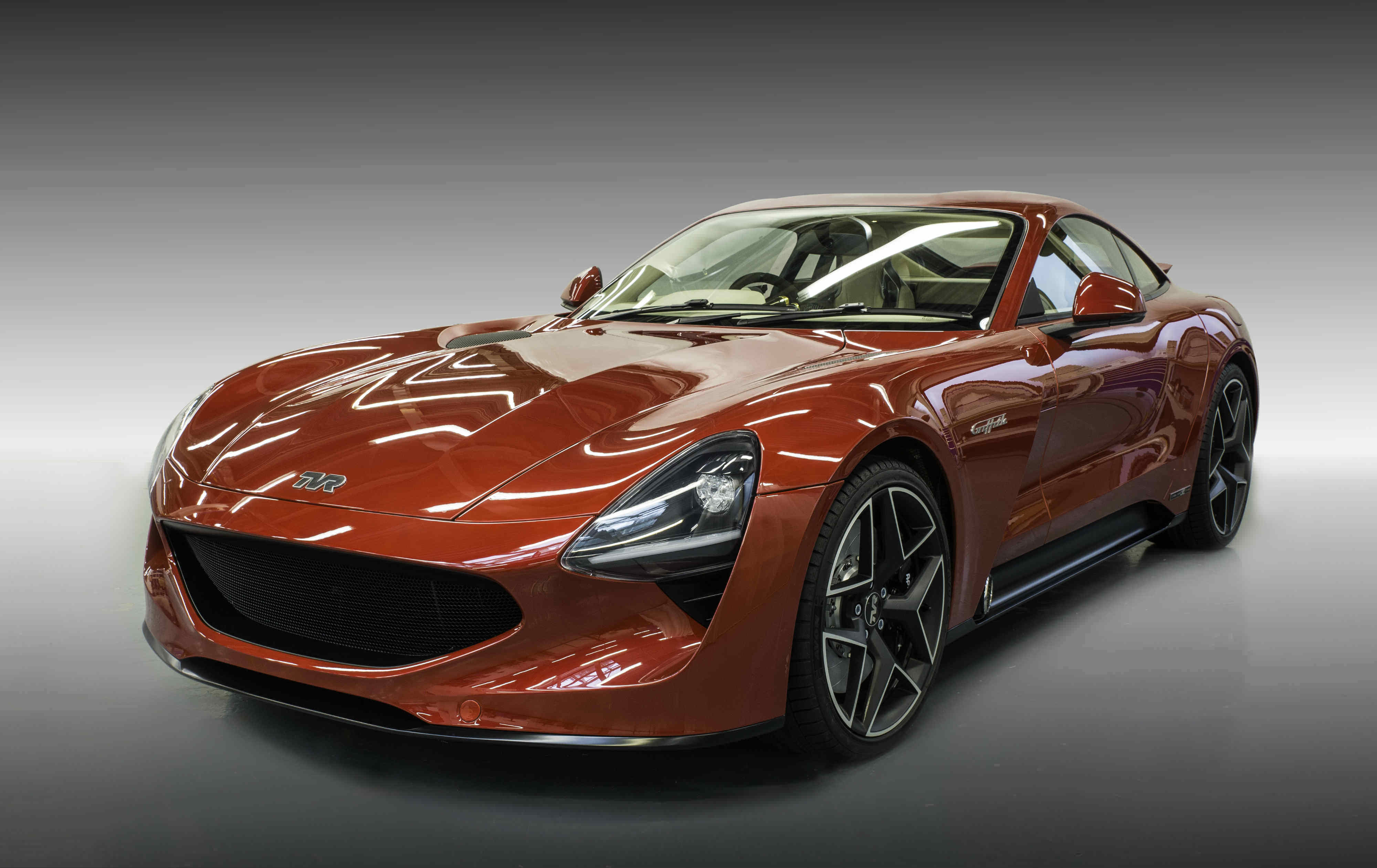 image of a red tvr griffin car exterior