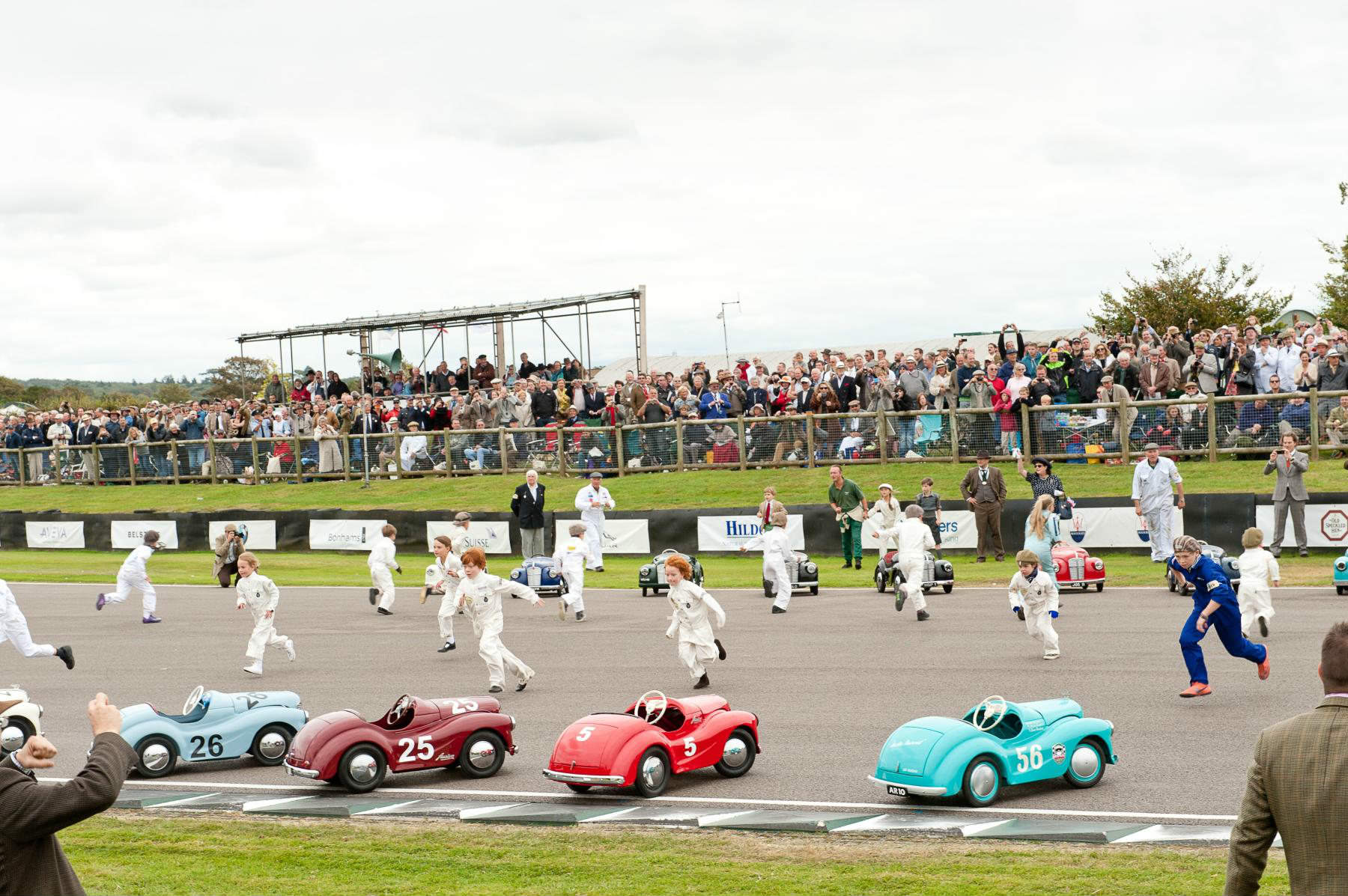 image of a kids car race at goodwood revival festival 2017