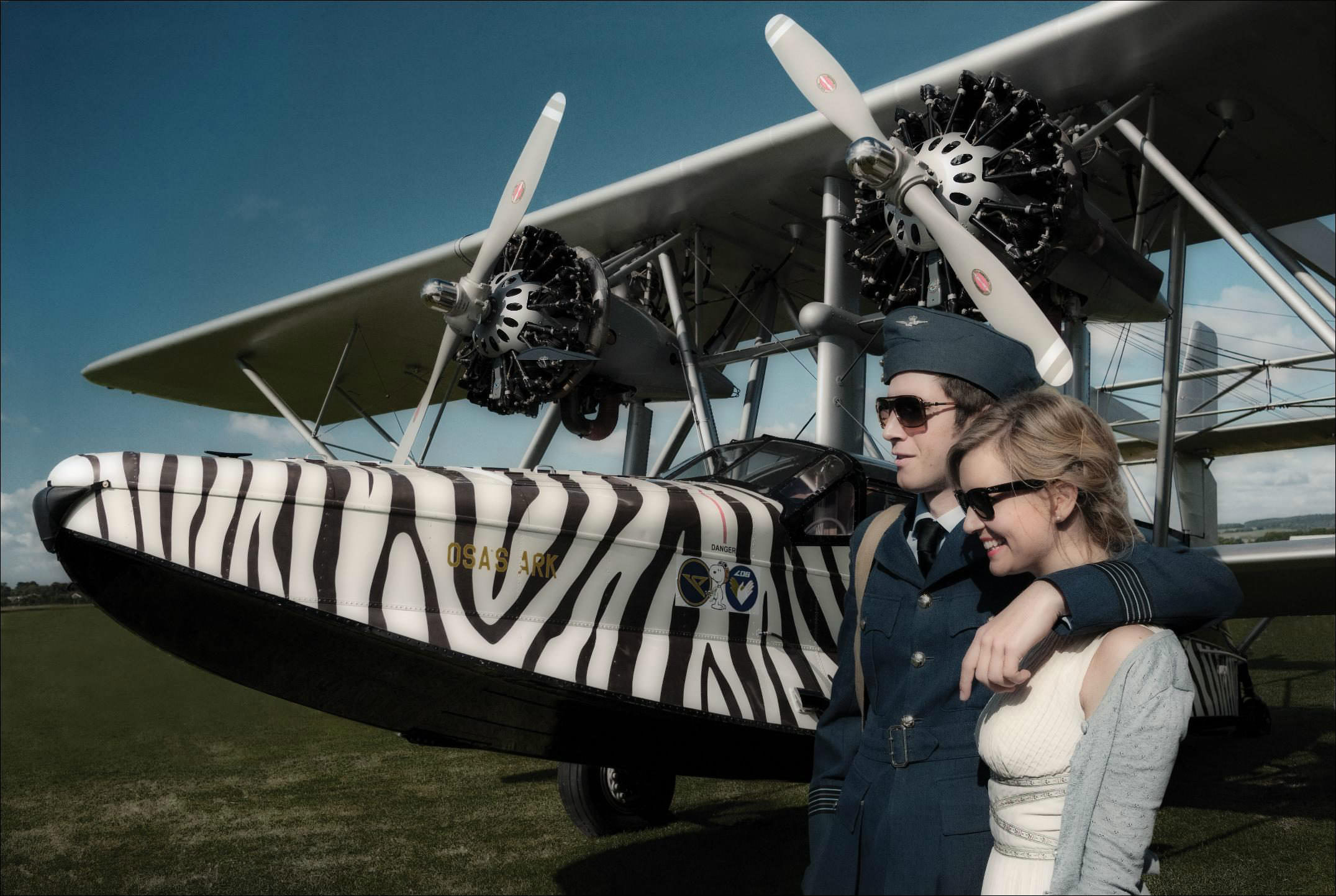 image of a vintage plane at goodwood revival festival 2017