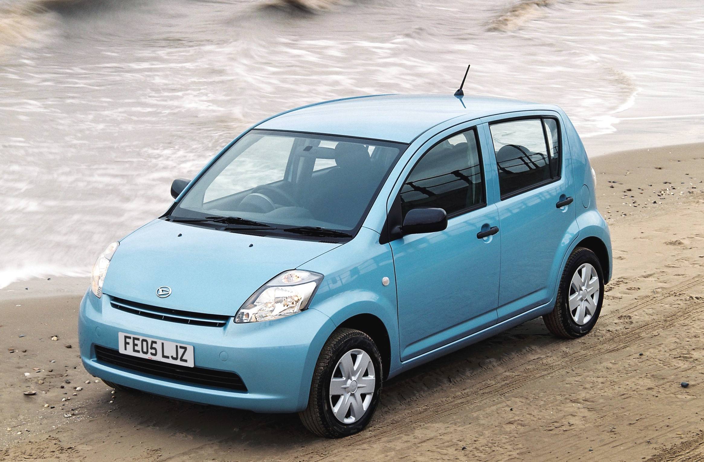 image of a blue daihatsu car exterior