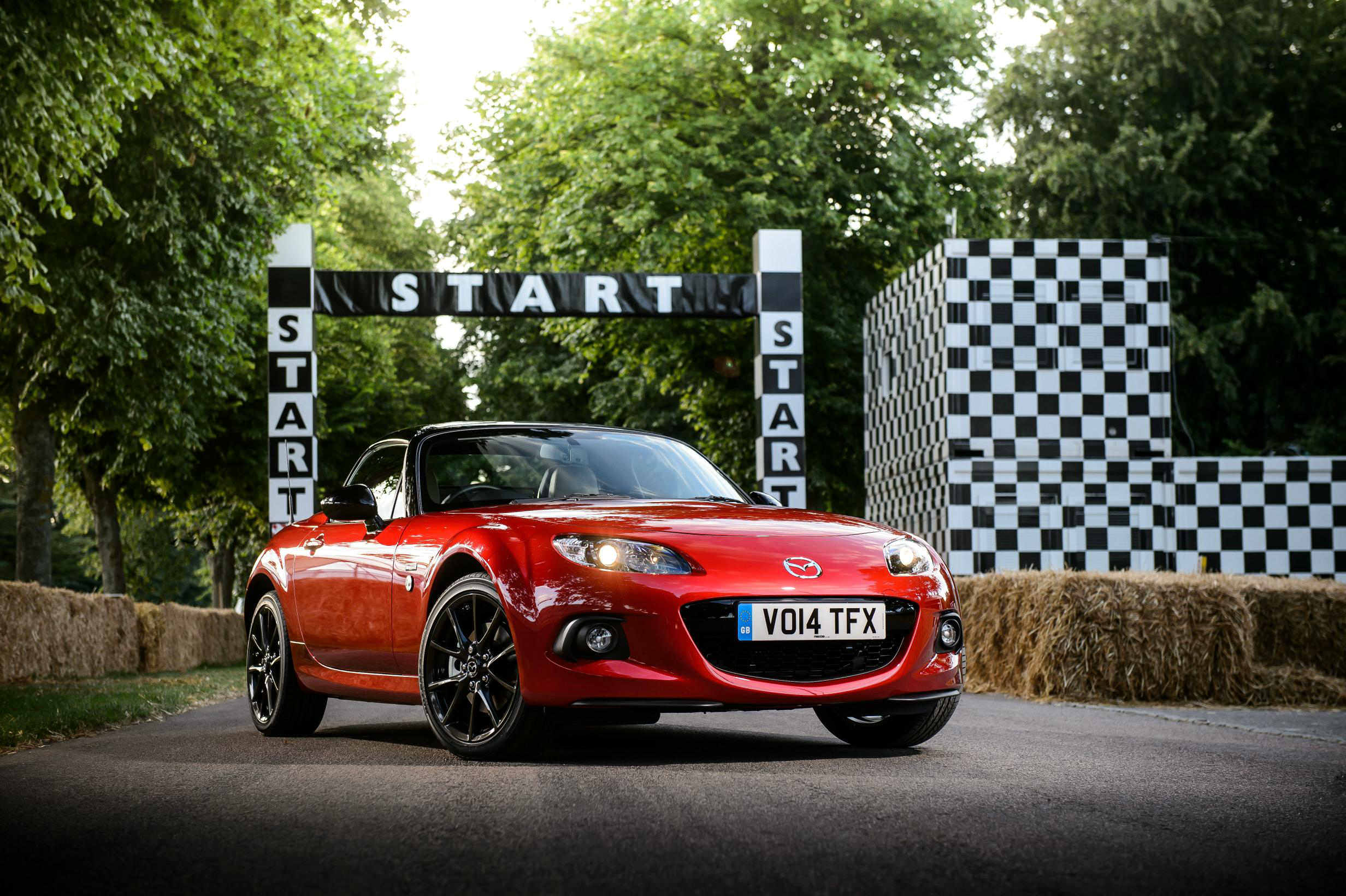 image of a red mazda mx 5 car exterior