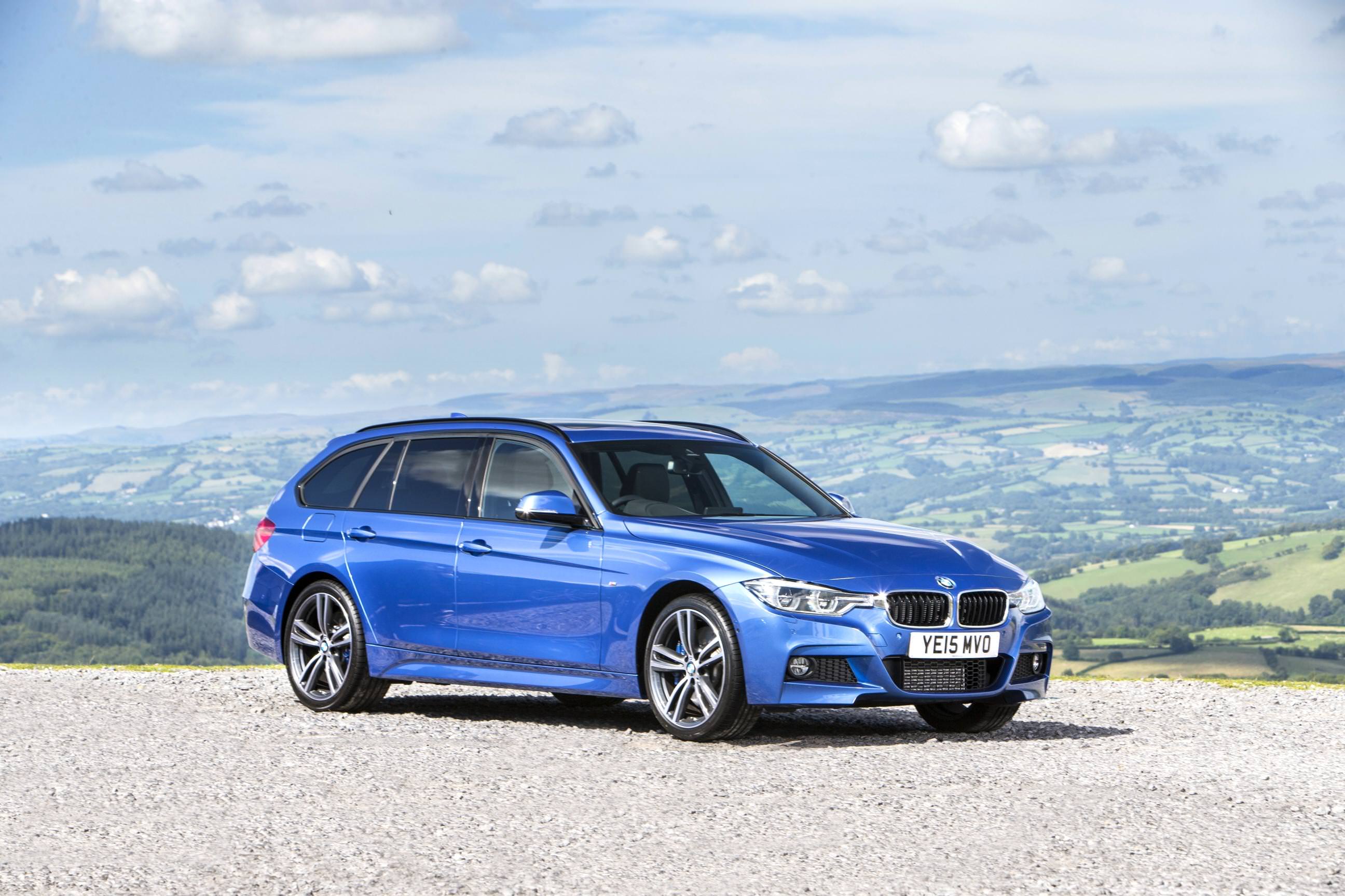 image of a blue bmw 3 series touring xdrive car exterior