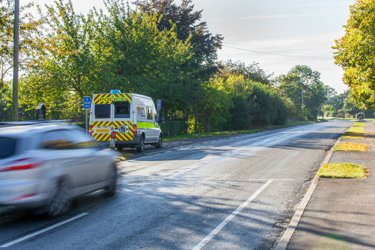 image of a police mobile speed camera van