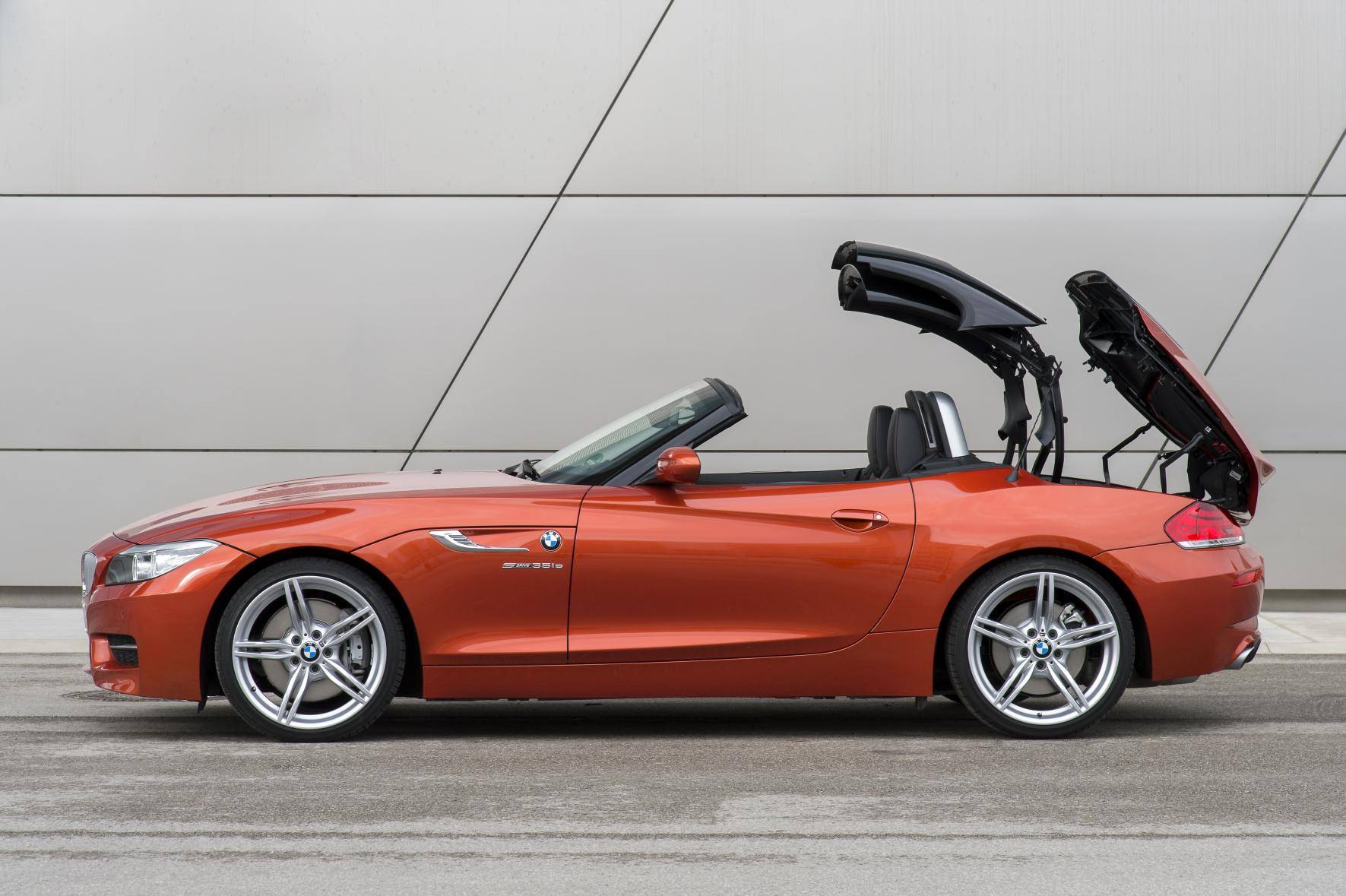 image of an orange bmw z4 convertible car exterior