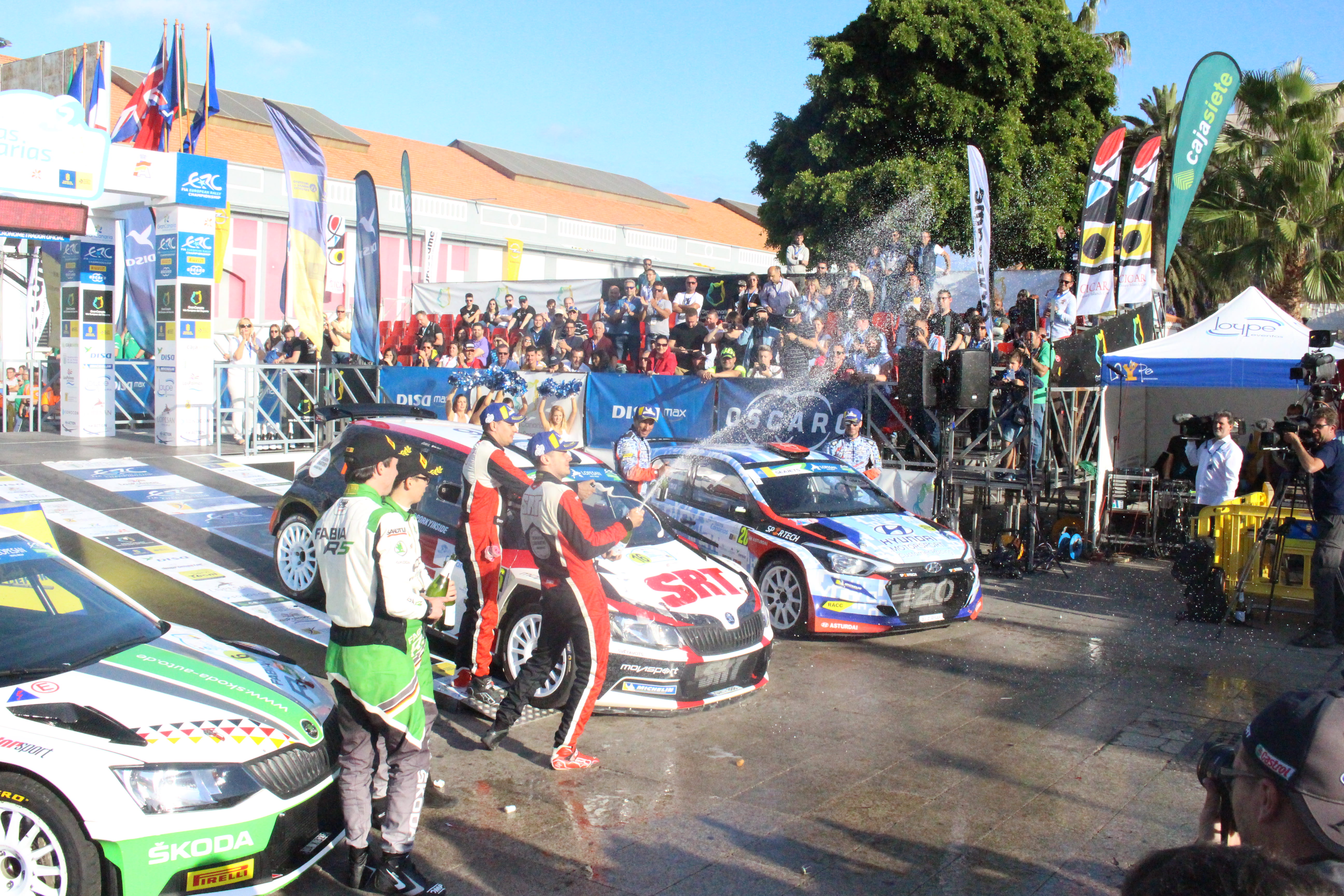 Podium finishes celebrating end of Rally Islas Canarias