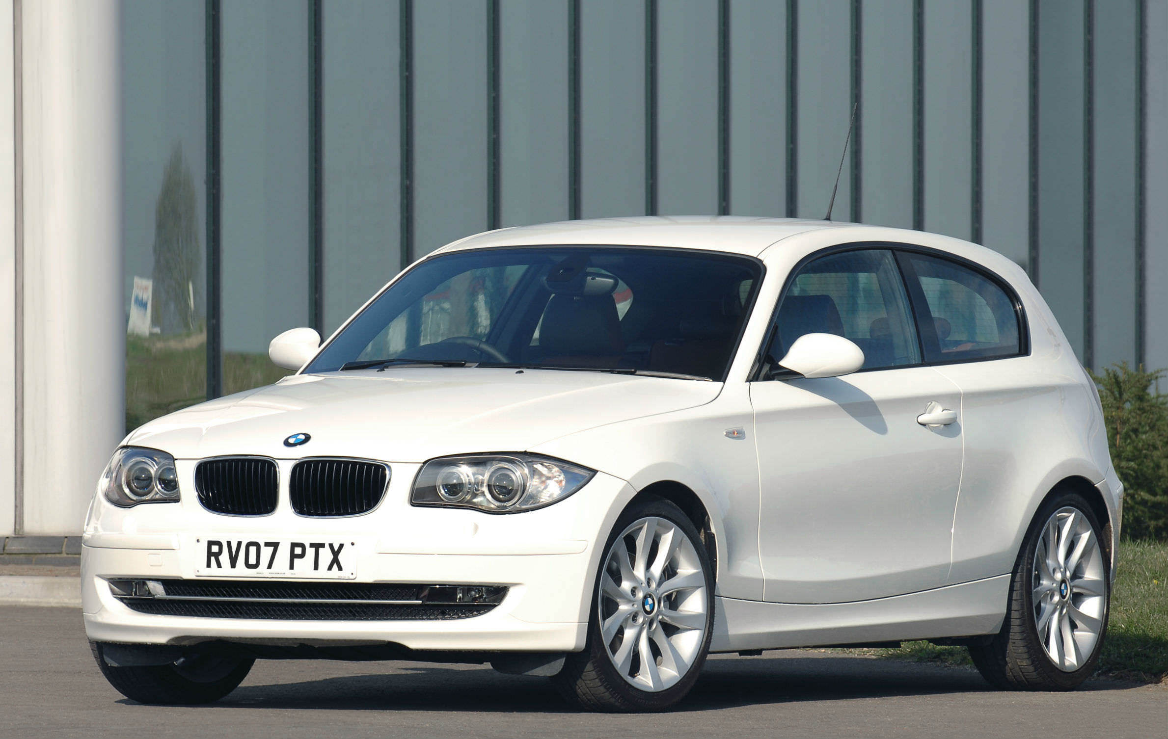 White BMW recall car