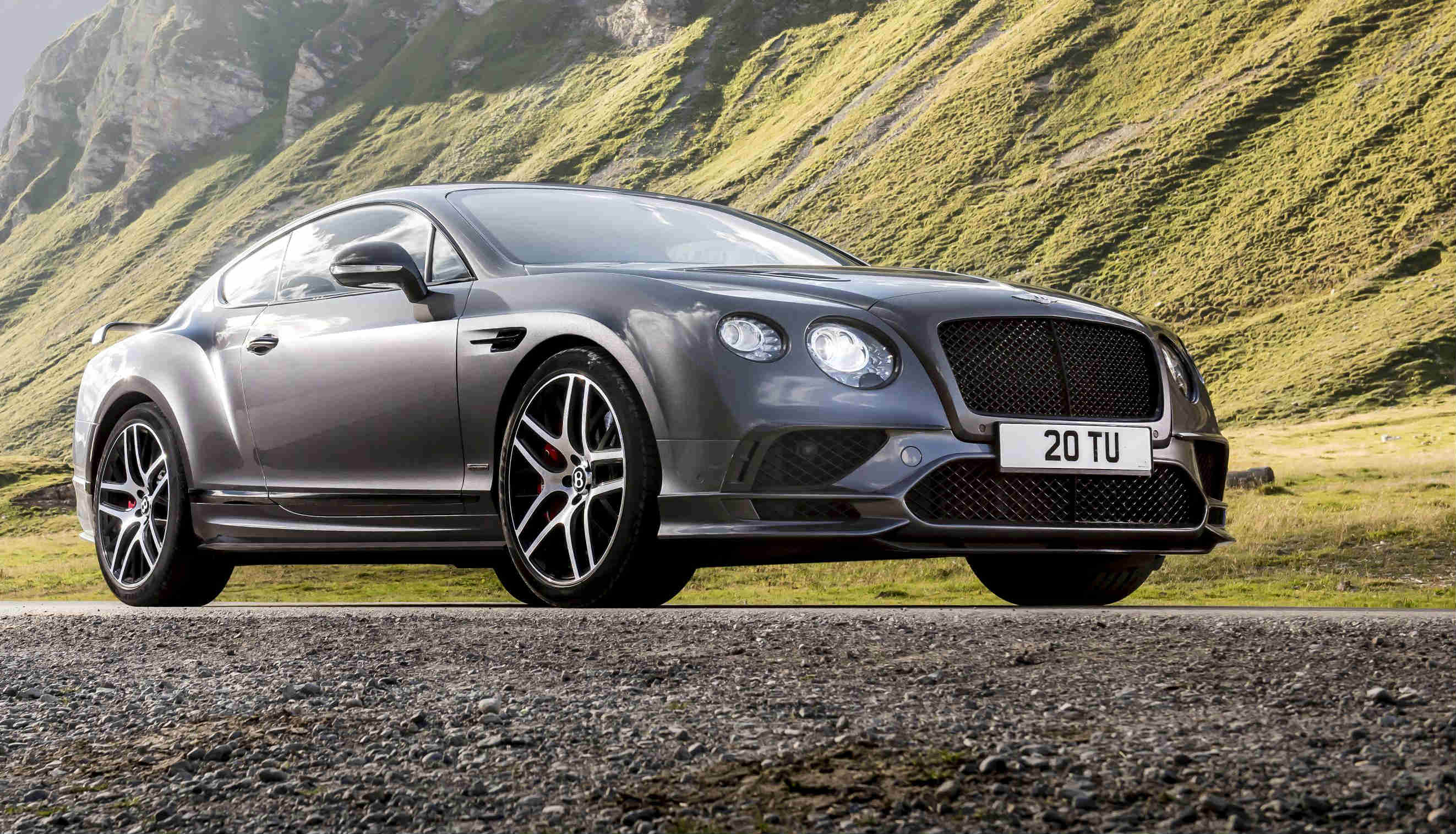 image of a grey bentley continental gt car exterior