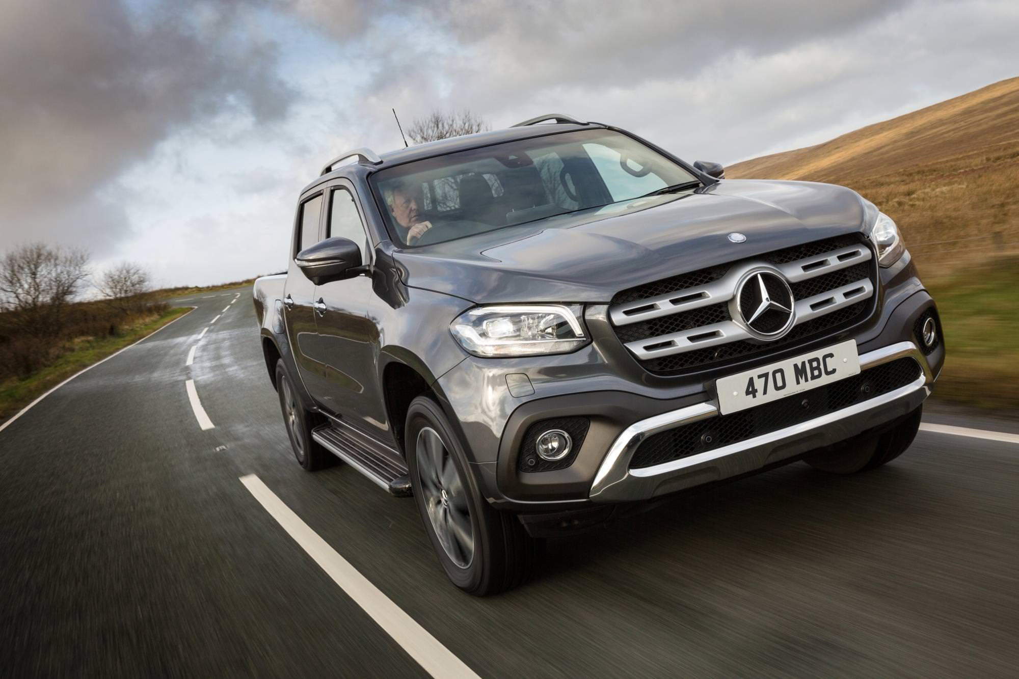 image of a grey mercedes-benz x class car exterior