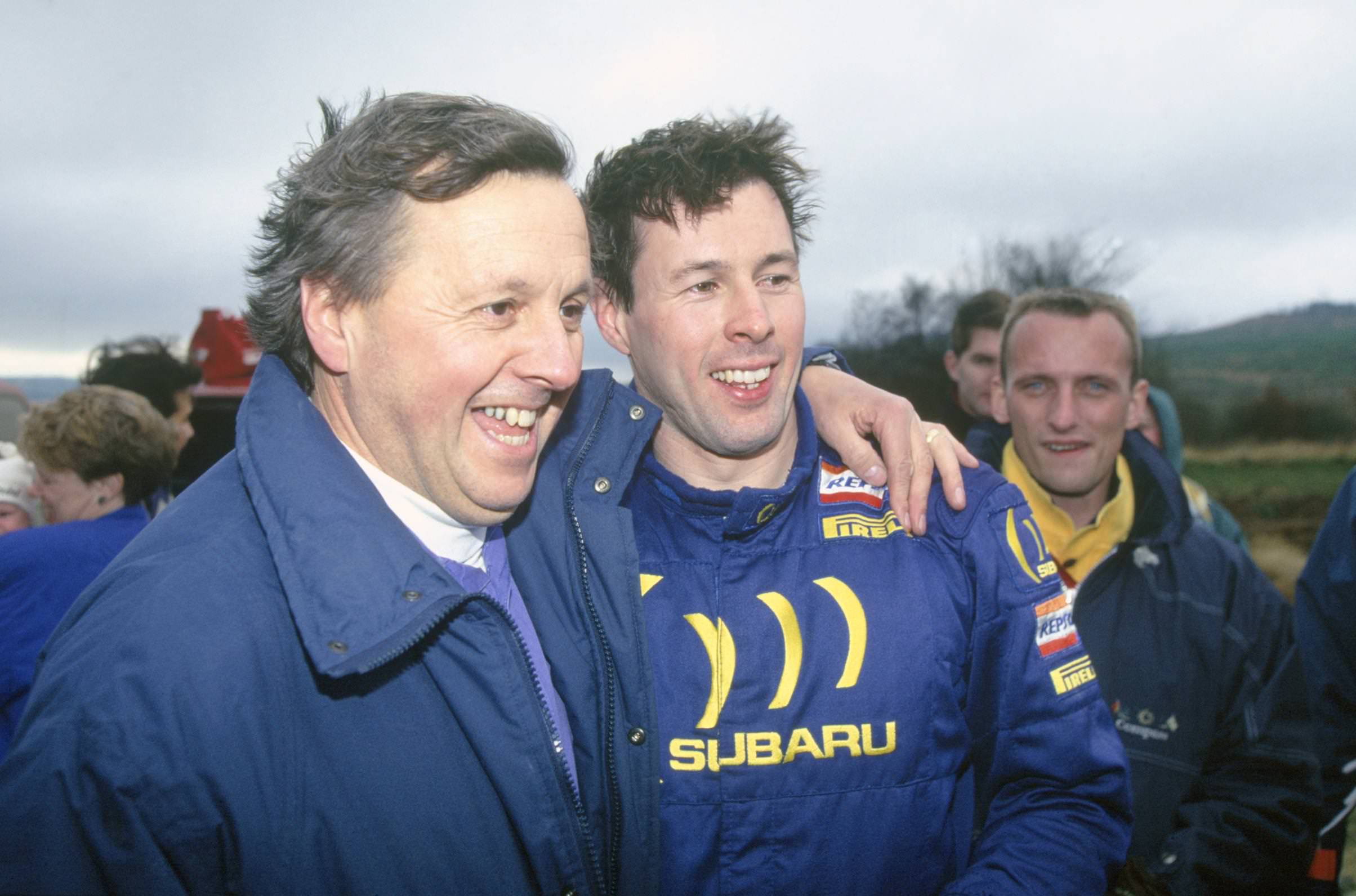 image of jimmy mcrae with rally champion driver son colin mcrae