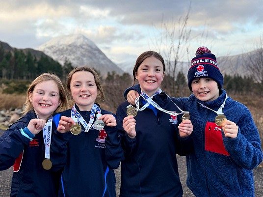 Children hiking on a trip with Cargilfield private boarding school Edinburgh