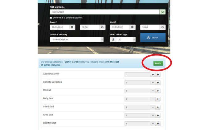 add extras screen add extras screen