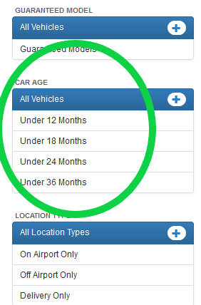 New Cars - Clarify Car Hire Filter