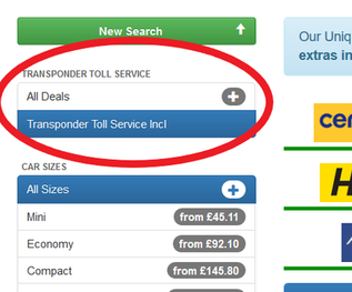 Clarify Car Hire Transponder Filter