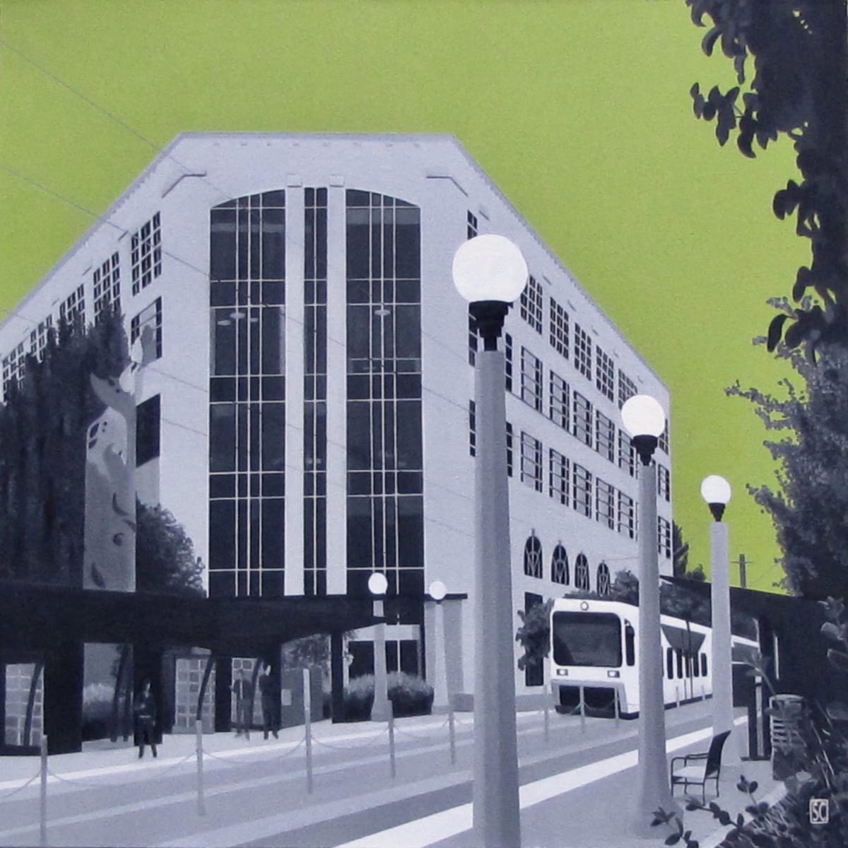 The Beaverton Building, 36 x 36 in, Oil on Canvas