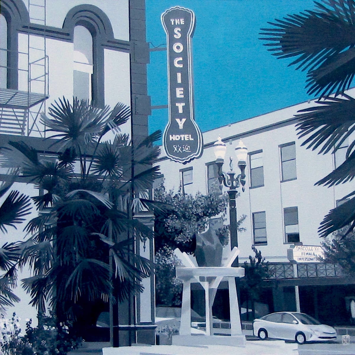 Society Hotel, 36 x 36 in, Oil on Canvas