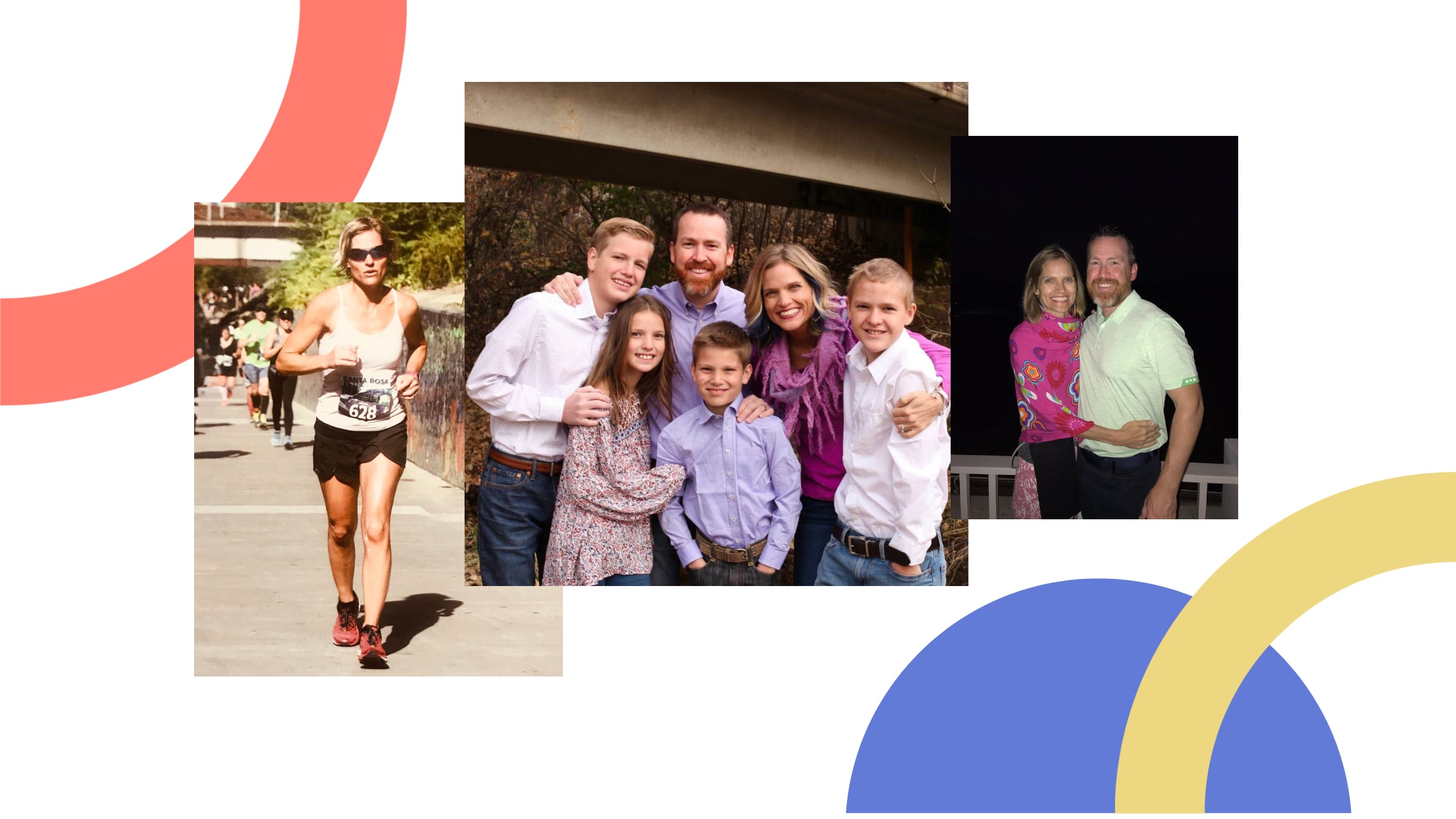Collage of a family enjoying life together