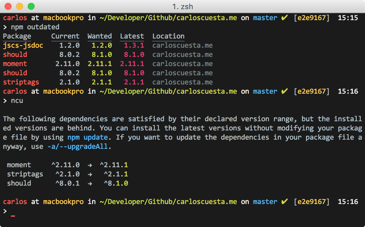 npm dependencies up to date