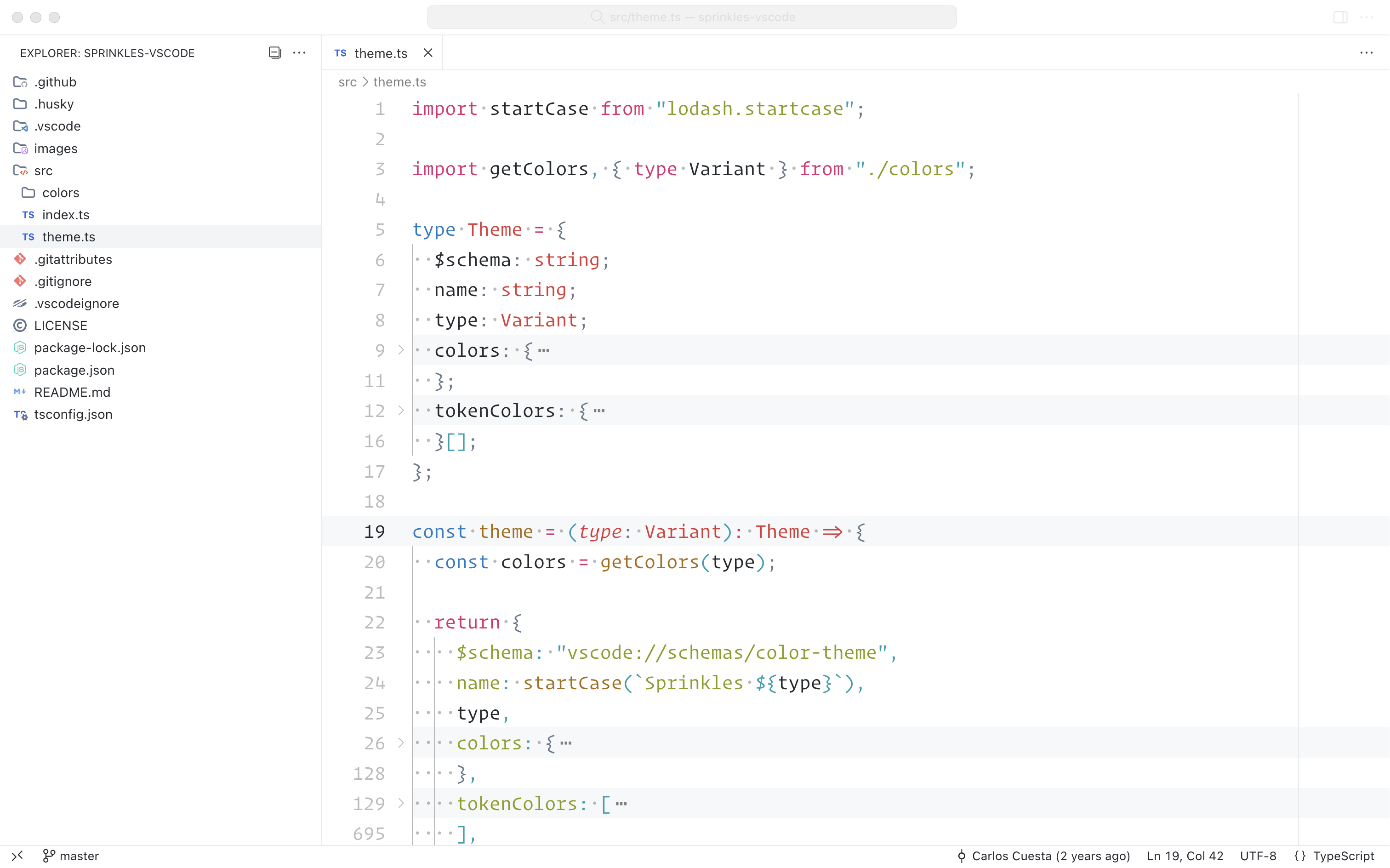 Sprinkles Theme VSCode Light